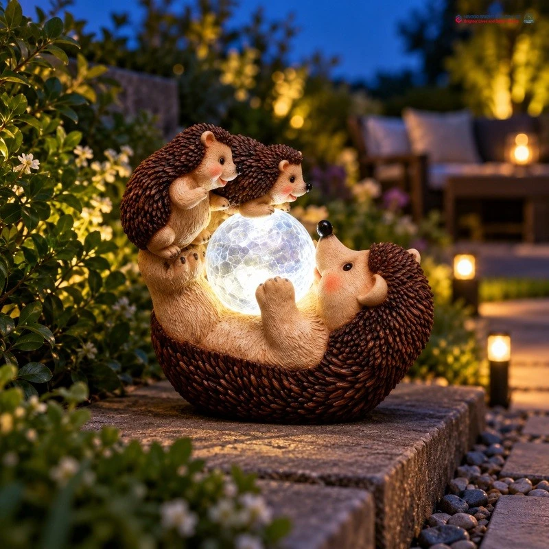 Glowing Hedgehog Solar Garden Light