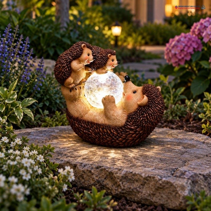 Hedgehog Family Garden Ornament