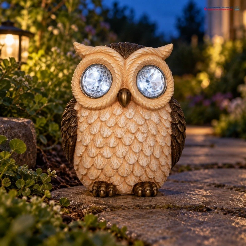 Moving Eye Owl Garden Light Bright Max